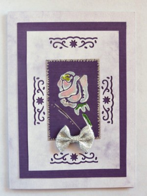 Rose Embellished Birthday Card