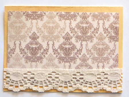 decorative paper and lace