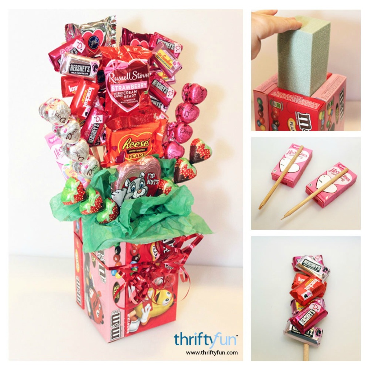 Making a Valentine's Day Candy Bouquet ThriftyFun
