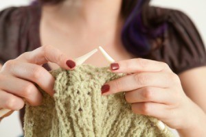 knitting while traveling