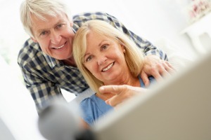 Couple Using VoIP