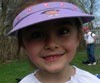 young girl with visor