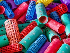 Colorful hair rollers