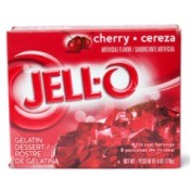 A box of cherry Jell-O