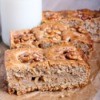 Applesauce bread with chunks of apple.