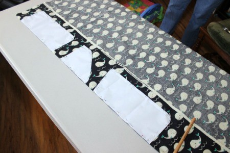 Padded iPad Pouch - pin pattern for front and back flap 3