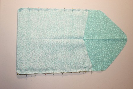 Padded iPad Pouch - pin lining together on sides