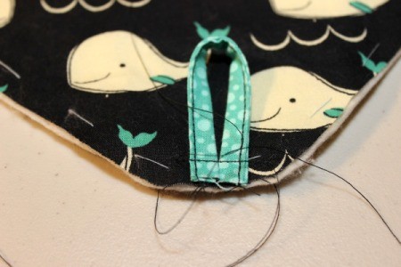 Padded iPad Pouch - sew loop to flap