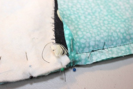 Padded iPad Pouch - pin and sew to clip line