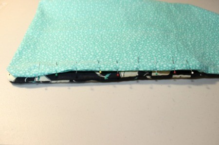 Padded iPad Pouch - pin lining opening shut