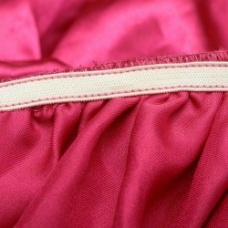 wide elastic on pink fabric