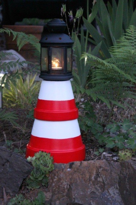 Clay Pot Lighthouse at night