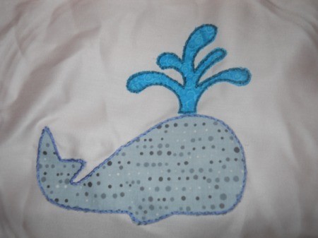 finished appliqué with embroidery