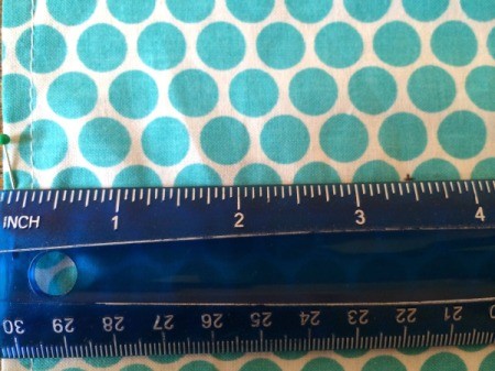 mark center of fabric 1