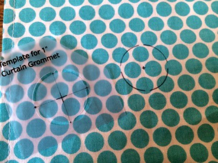 marks for grommet hole