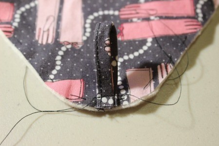 sew loop to pouch flap