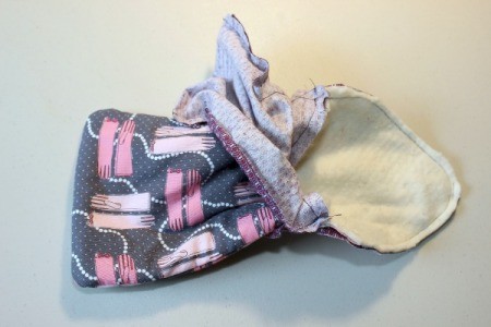 turn right side out through opening in lining