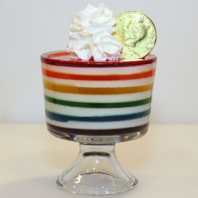 Creamy Rainbow Jello ThriftyFun