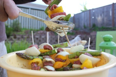 Mess-Free Kabob Assembly