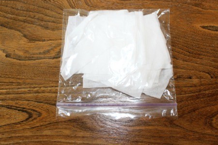wipes in baggie