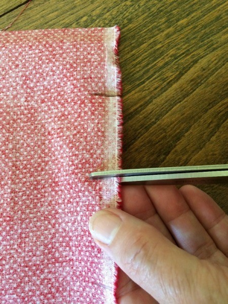 snip through selvage