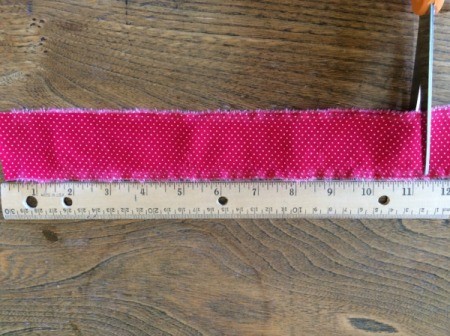 cut strips into pieces