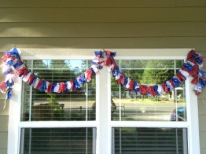 garland hanging outside