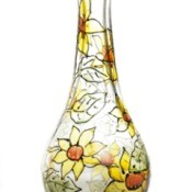 painted glass vase