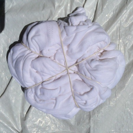 rubber band shirt into bundle 2