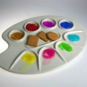 crackers on paint palette