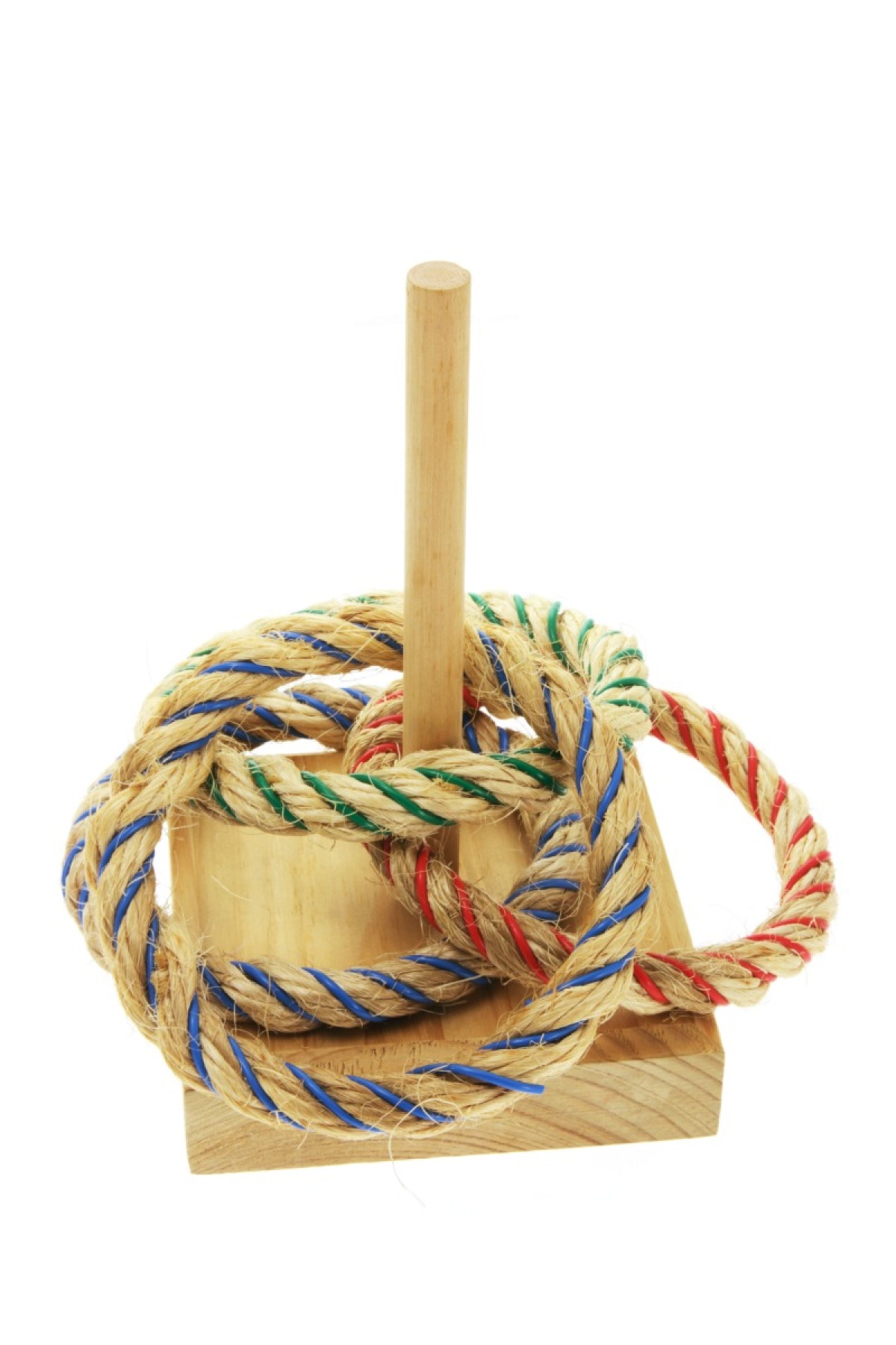 toss ring rope own wood craft