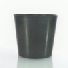 plain black plastic flower pot