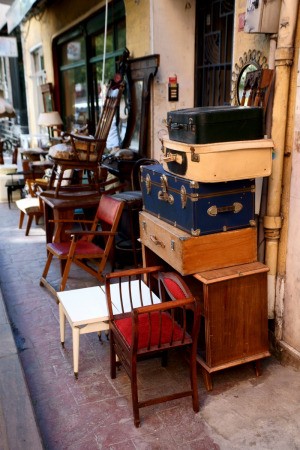 items outside a second hand store