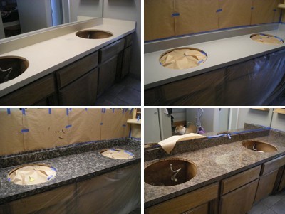 Painting a Faux Granite Counter Top