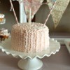 cake banner on pink frosted cake