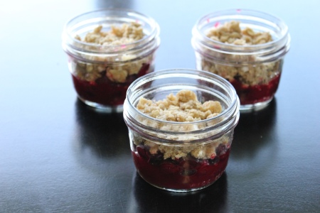 Cherry Crisp in a Jar