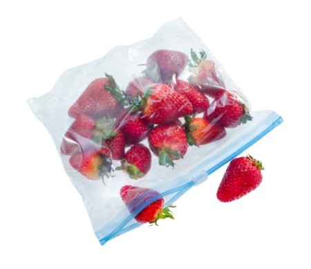 Zip Top Bag With Strawberries
