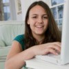 Girl Selling Textbooks Online