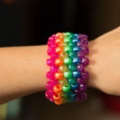 Beaded Rainbow Cuff