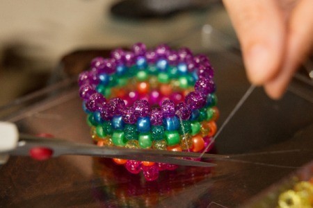 Beaded Rainbow Cuff