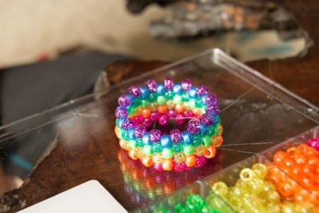 Beaded Rainbow Cuff