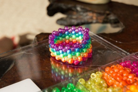 Beaded Rainbow Cuff