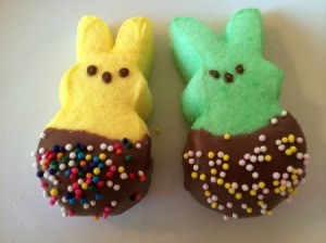 dipped bunnies with sprinkles