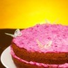 beet root cake with pink frosting
