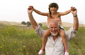 Grandparent with Granddaughter