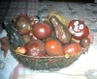 small decorated gourds