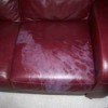 bleach damage on leather sofa