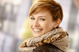 Woman with Short Hair Style