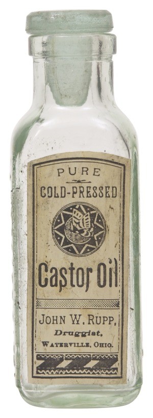 antique castor oil bottle