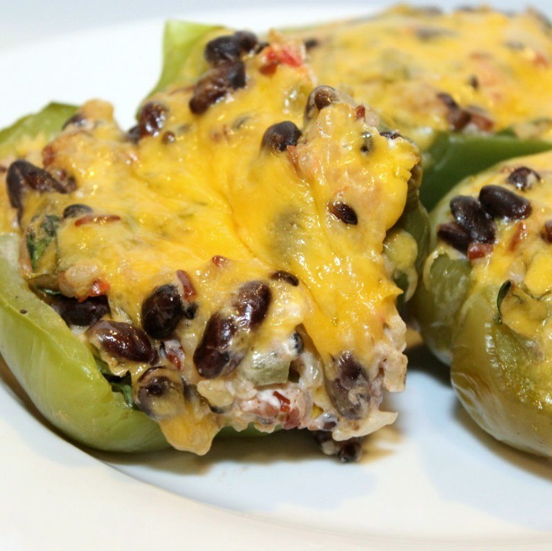 Black Bean Stuffed Bell Peppers ThriftyFun